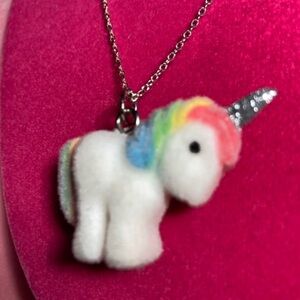 Sterling Silver 925 Unicorn Necklace Girls Magic Pony Fairy Rainbow Jewelry Y2K
